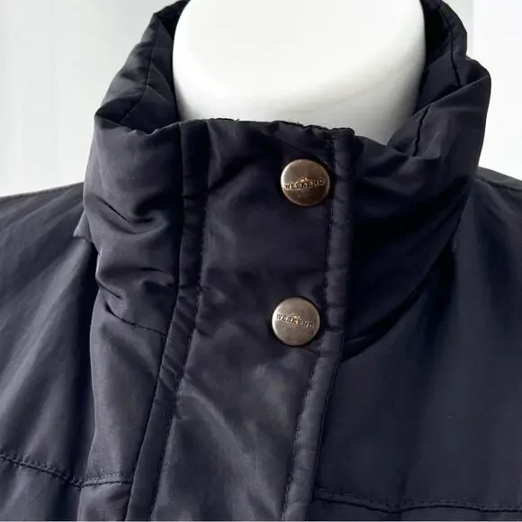 Max Mara Weekend Black Zip Up Long Reversible Puffer Coat Women’s Size US 14 - Picture 3 of 11